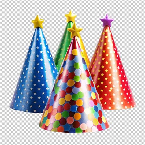 Premium PSD Party Hats On Transparent Background