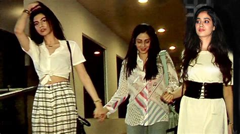 Sridevi Spotted With Hot Daughters Jhanvi And Khushi Kapoor In Bandra