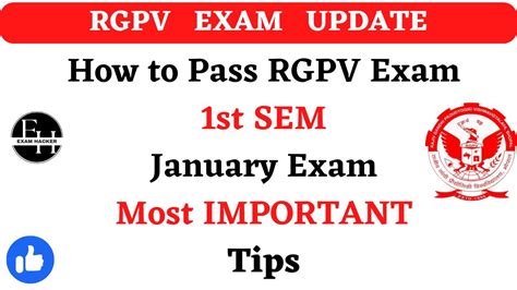 How To Pass Rgpv B Tech St Sem Exam Rgpv Exam First Semester