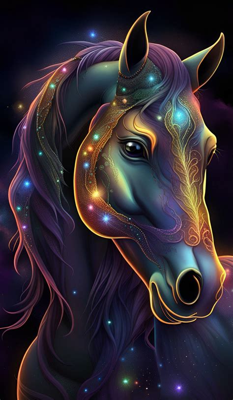 Download Neon Horse Dark Royalty Free Stock Illustration Image Pixabay