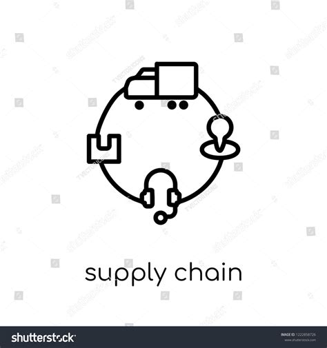 Supply Chain Icon Trendy Modern Flat Stock Vector Royalty Free