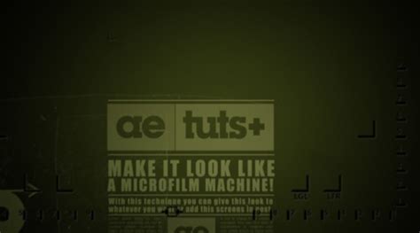 Achieve a Microfilm Machine Look