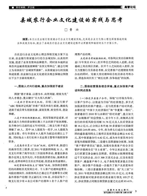 县域农行企业文化建设的实践与思考word文档在线阅读与下载无忧文档