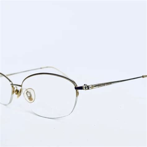 Celine Dion Eyes Accessories Celine Dion Gold Titanium Half Rim Oval Glasses Cd 83 52 17 135