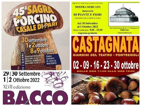 Eventi In Toscana Weekend Settembre Ottobre Sagre