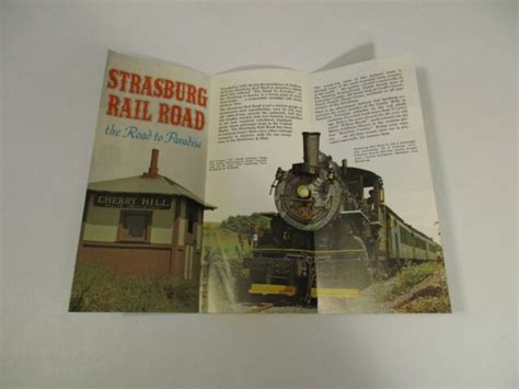 Vintage Strasburg Railroad Lancaster County Pa Travel Brochure Pamphlet