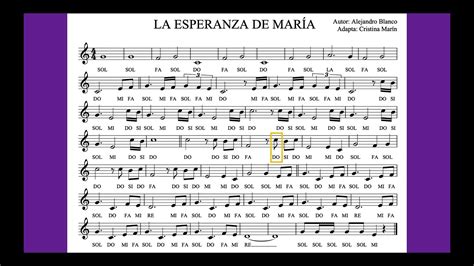 Partitura Animada La Esperanza De Mar A Adaptaci N Flauta Dulce