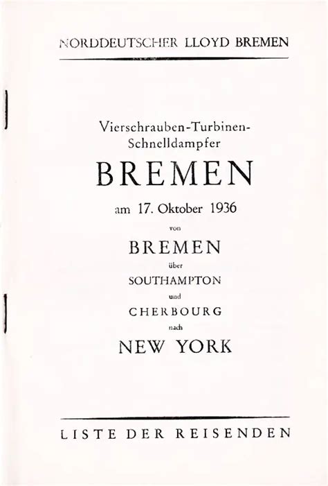 Ss Bremen Archival Collection Gg Archives