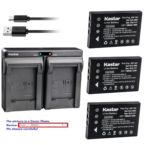 Kastar Battery Dual Charger For Pentax D Li2 PENTAX Optio 430 Optio