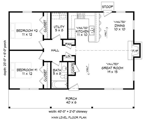 House Plan Ranch Style With Sq Ft Bed Bath