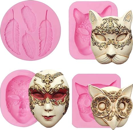 Amazon Mask Silicone Molds Pcs Masquerade Mask Chocolate