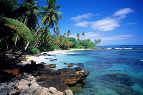 Premium Photo Beautiful Landscape Of Coconut Palm Tree On Tropical Beach