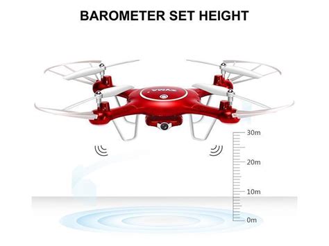 Drône SYMA X5UW 2 4G 4 canaux avec Gyro Caméra 720P Wifi Rouge