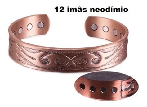 Pulseira Magnética Cobre Puro Bracelete Tribal 12 Imãs Saúde