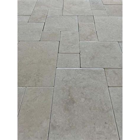 Beige Thala Limestone Tumbled Versailles Pattern Full Container