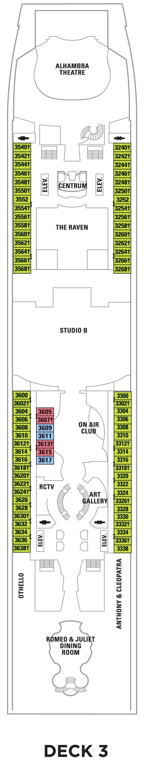 Deck 3 - Independence of the Seas Deck Plans | Royal Caribbean Blog