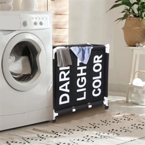Dropship 3 Bag Laundry Hamper Cart Waterproof 600d Oxford Cloth 3