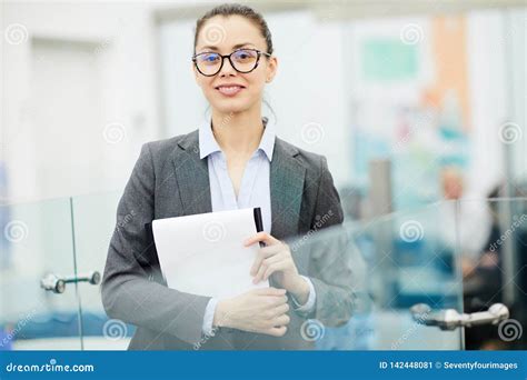 Confident Businesswoman Posing In Office Stock Image Image Of