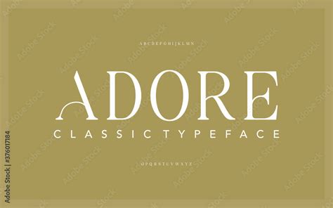 Lettering Minimalist Fashion Elegant Alphabet Letters Serif Font And