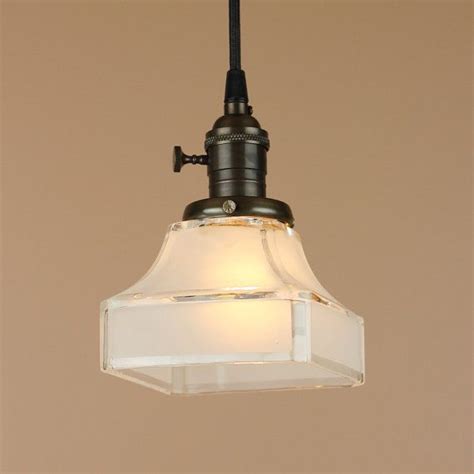 5 Pendant Light Frosted Vintage Glass Shade And Custom Hand Finished Brass Details ~ Bright