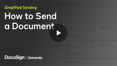 Get Started with DocuSign Simplified Sending: Video Series