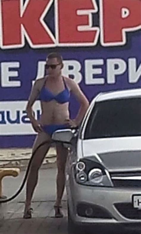 Russian Gas Station Offers Free Fuel For Anyone In A Bikini Doesnt Expect Guys Would Dress