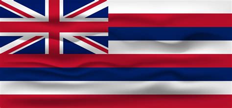 Waving flag of the Hawaii state. Vector illustration. 17395980 Vector ...