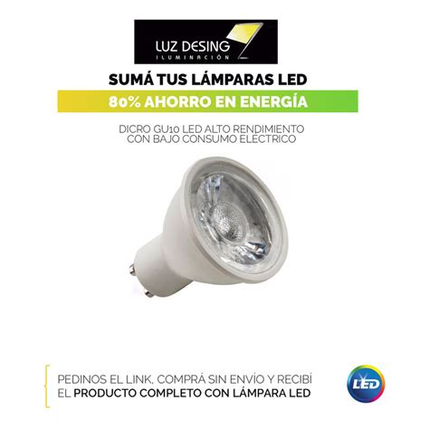 Luz Desing Spot Cabezal Movil Para Dicro Led Gu Blanco Eclipse