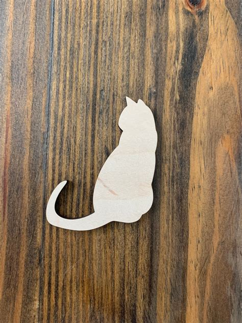 Cat Unfinished Wood Cut Out Shapes Animals Custom Orders Etsy