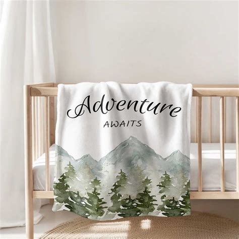 Mountain Adventure Baby Blanket Adventure Awaits Nursery Decor