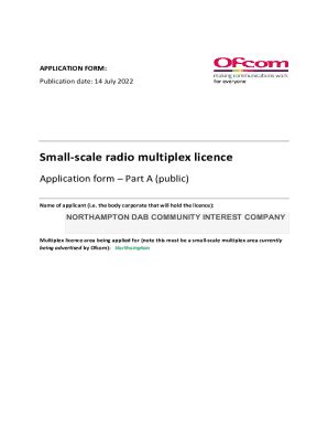 Fillable Online Application Form For A Radio Broadcasting Licence Fax