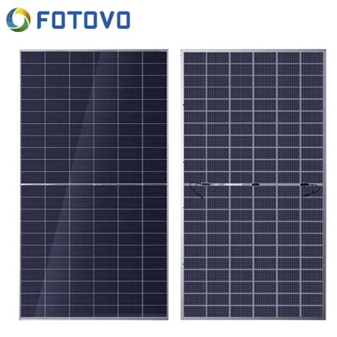 Fotovo Solar Panel Monocrystalline Half Cut Cell Bifacial Dual Glass