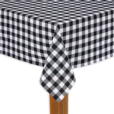 Buffalo Check 52 In X 70 In Black 100 Cotton Table Cloth For Any