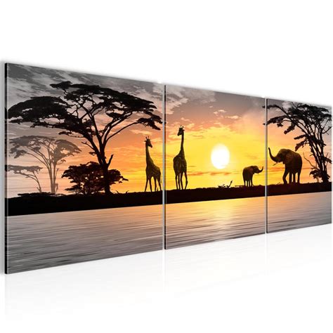 Wandbild Afrika Sonnenuntergang Bilder X Cm Vlies Leinwand