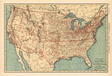 industrial map   united states  rand mcnally   art