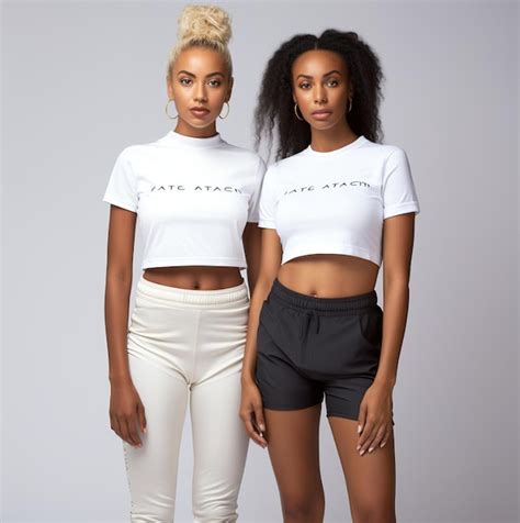 Premium Photo Two Women Wearing White Shirts That Say Life On Them