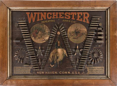 Winchester W Cartridge Display Bullet Board Rock Island Auction