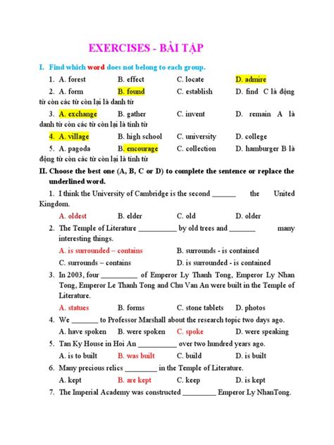 E7 Exercises | PDF