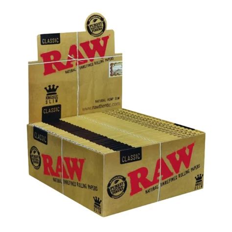 Raw Classic King Size Slim Rolling Papers Vaping Elements