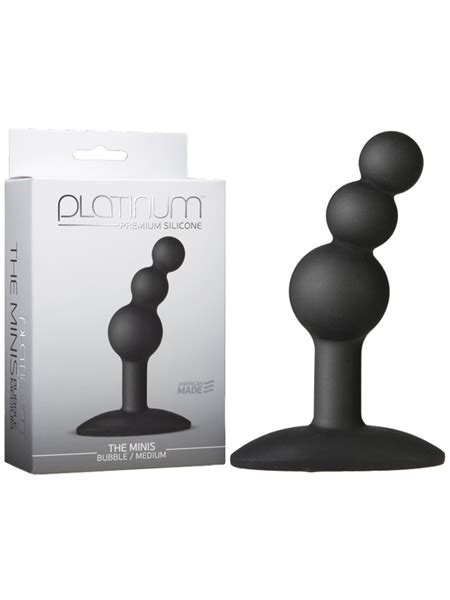 Manchon Anal médium silicone Bubble Noir