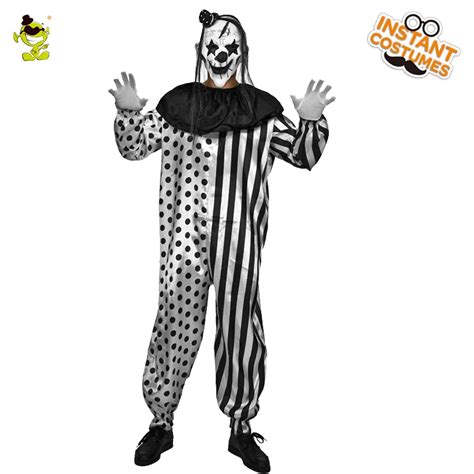 Adult Men S Horror Killer Clown Costumes Mask With Halloween Costume Party Clown Jumpsuit