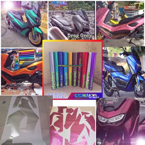 Jual Decal Nmax Polos Metalik Candy Glossy Sesuai Pola Body Shopee