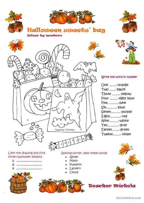 Halloween Sweetsbag English Esl Worksheets Pdf And Doc