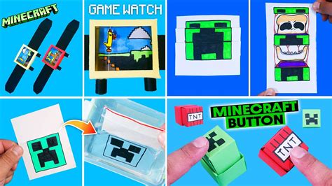 4 Best Minecraft Diy How To Make Minecraft Creeper Game From Paper Paper Gaming Watch