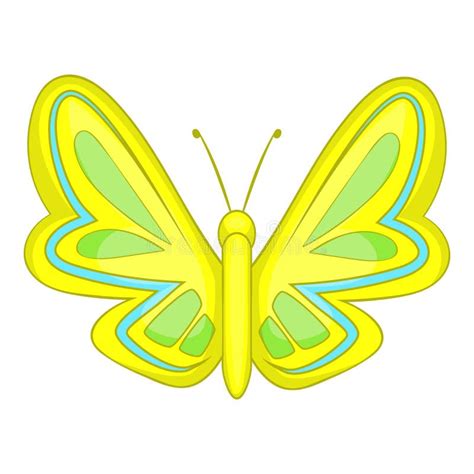 Cone Amarelo Da Borboleta Estilo Dos Desenhos Animados Ilustra O Do