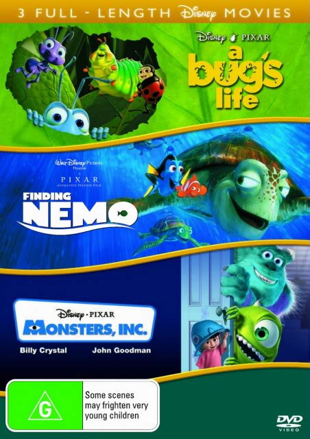 Finding Nemo Monsters Inc A Bug S Life Triple Feature 3 Disc