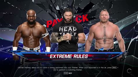 Wwe2k22 Extreme Rules Roman Apolo Brock Gameplay Match And News Hindi