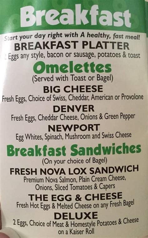 Brooklyn Bagels Menu Menu For Brooklyn Bagels Silverado Ranch Las