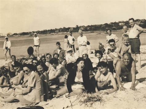 1940s Beach Party Photograph Vintage Ephemera