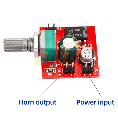 Lm386 Power Amplifier Audio Board Mono 0 5w Micro Amplifier Module Dc4v 12v Ebay